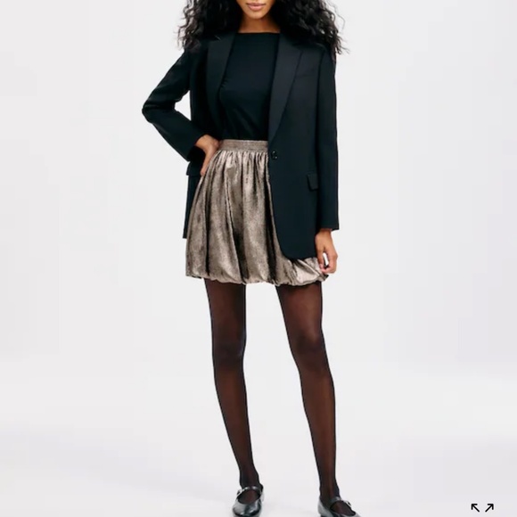 Madewell Metallic Bubble-Hem Mini Skirt NWT #NT386 - Picture 1 of 11